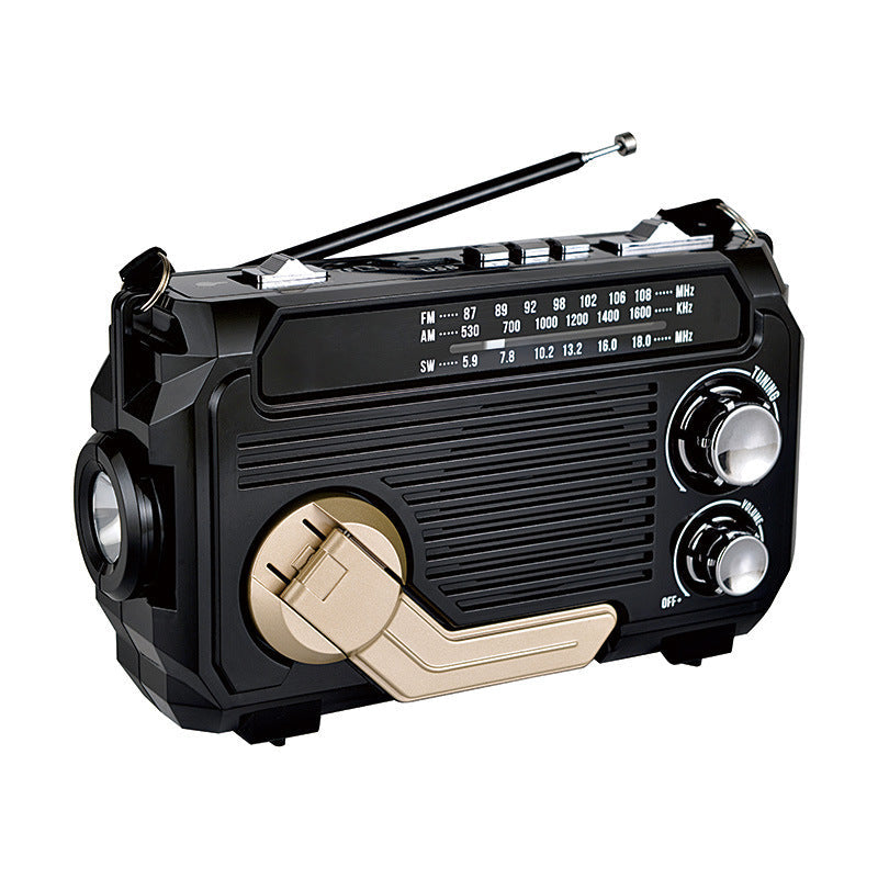 ResQRadio™ – Draagbare Noodradio | Solar, Crank, Bluetooth & Licht
