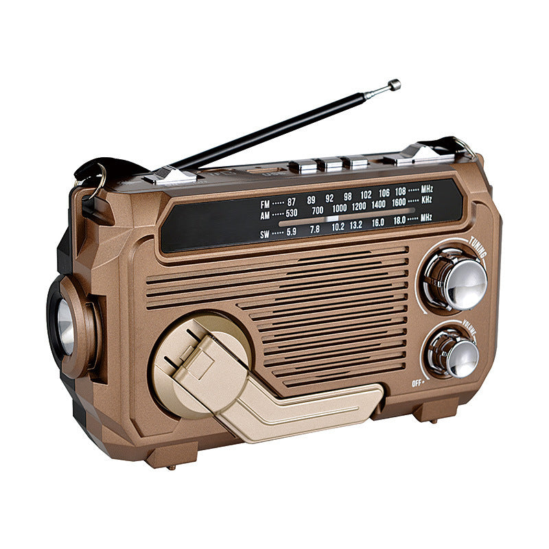 ResQRadio™ – Draagbare Noodradio | Solar, Crank, Bluetooth & Licht