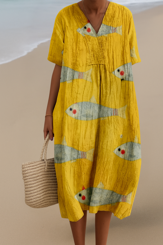 Julia | Luchtige zomerjurk met lange mouwen