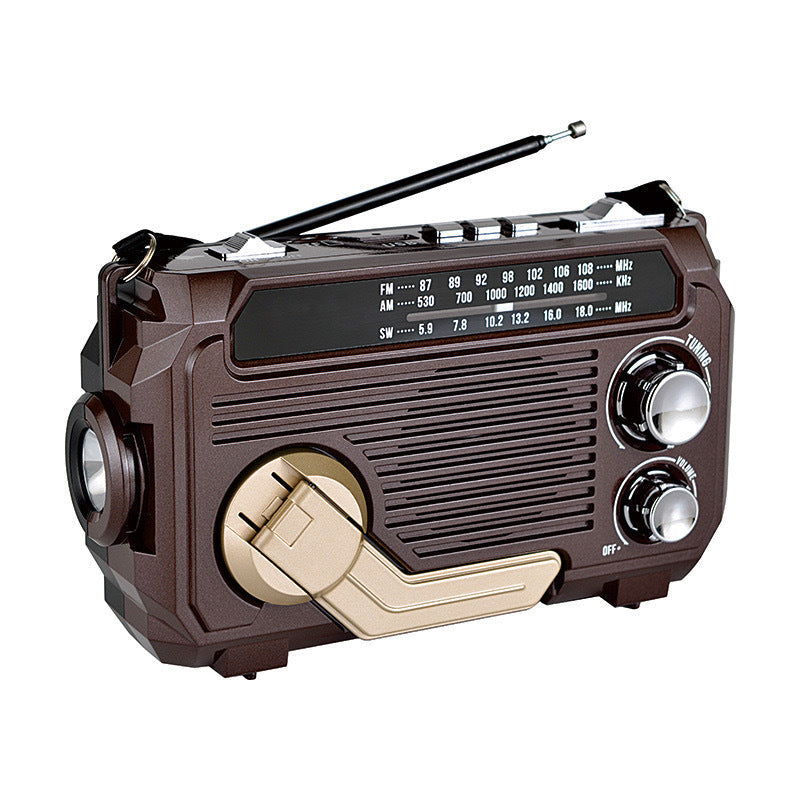 ResQRadio™ – Draagbare Noodradio | Solar, Crank, Bluetooth & Licht
