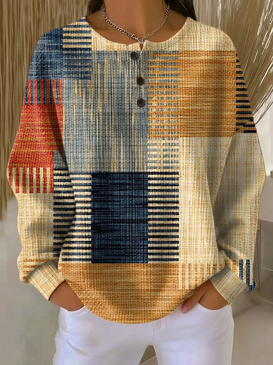 Thea | Zachtvallende Trui met Knoopsluiting